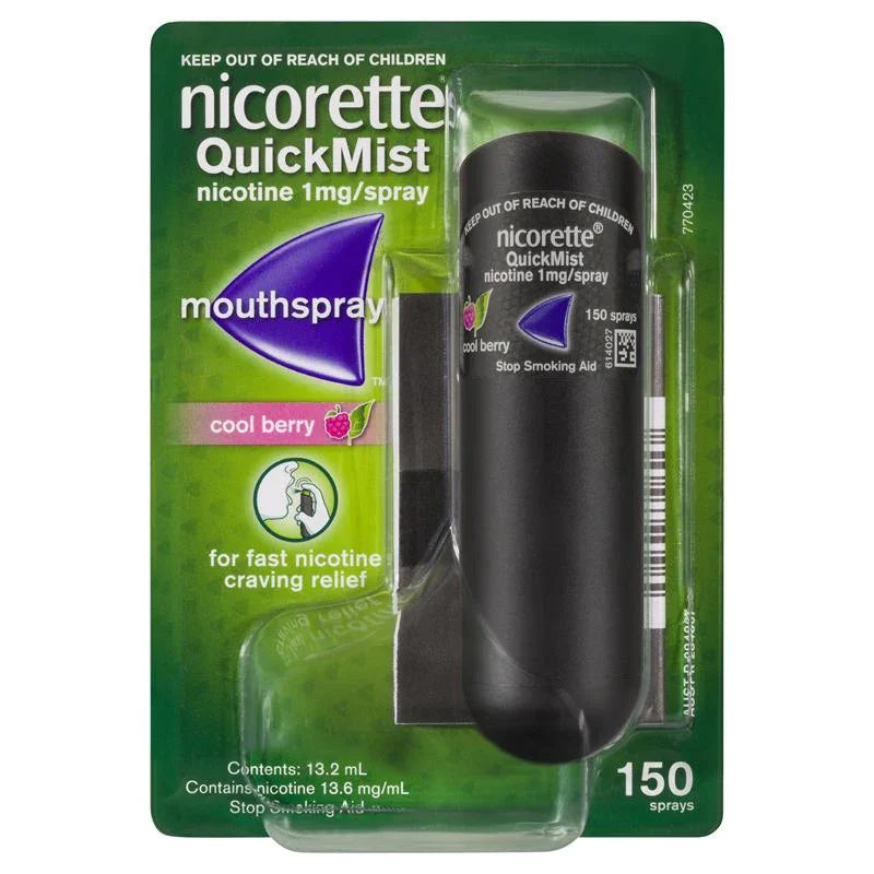Nicorette QuickMist Nicotine Mouth Spray 150 Sprays | Quit Smoking & Vaping NRT