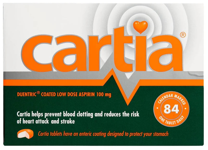 Cartia Aspirin 100mg Tablets 84s