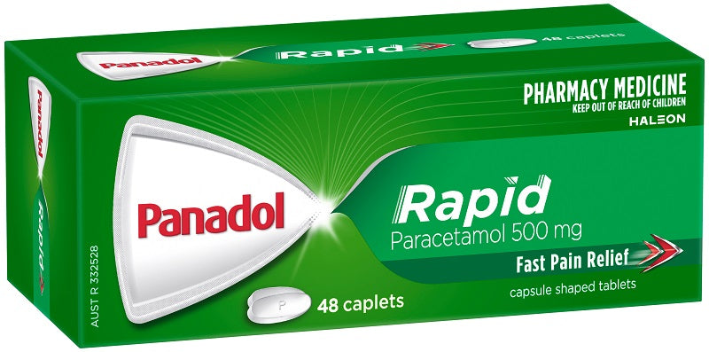 Panadol Rapid Paracetamol 500mg Caplets | 2x Faster Relief
