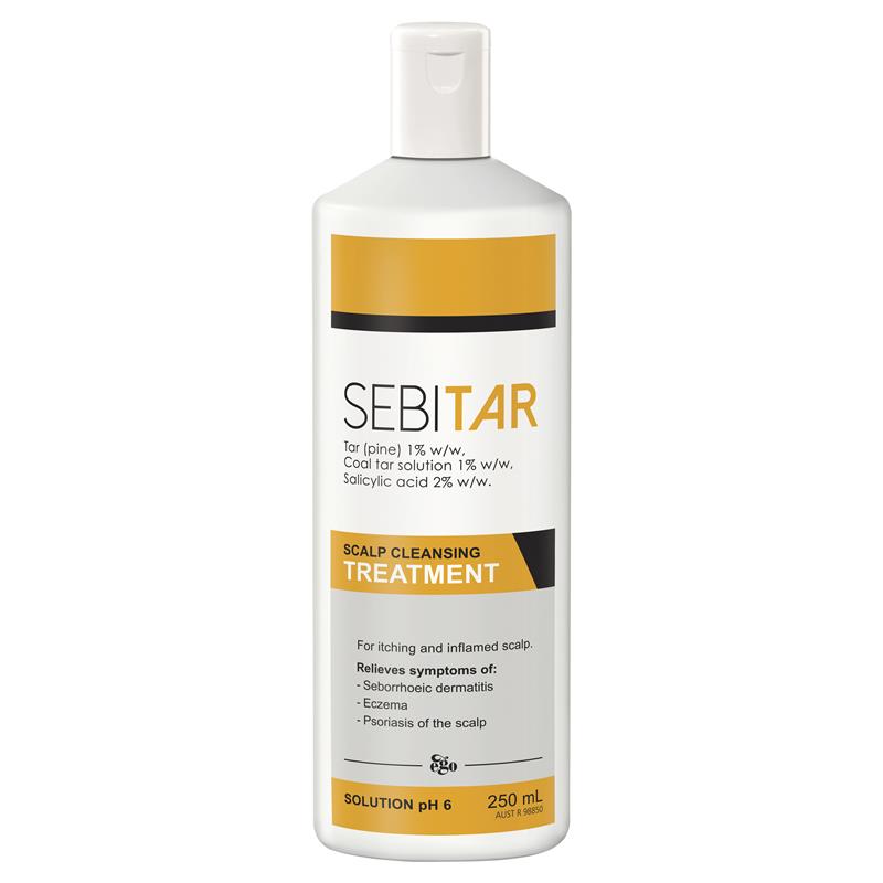 Sebitar Medicated Scalp Shampoo | Coal Tar & Salicylic Acid | Itch & Redness Relief | 250ml | NZ
