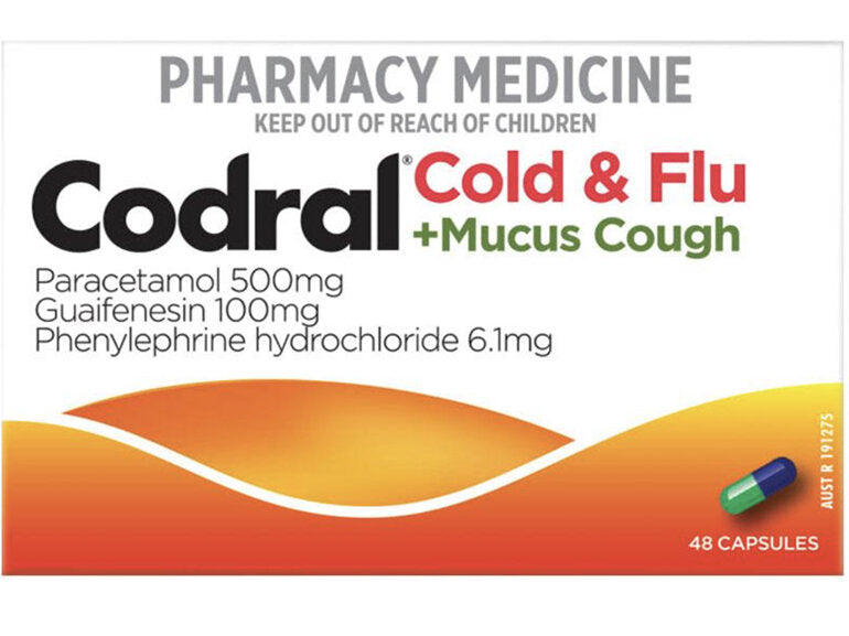 Codral Cold & Flu + Mucus Cough Capsules | 16s, 24s & 48s
