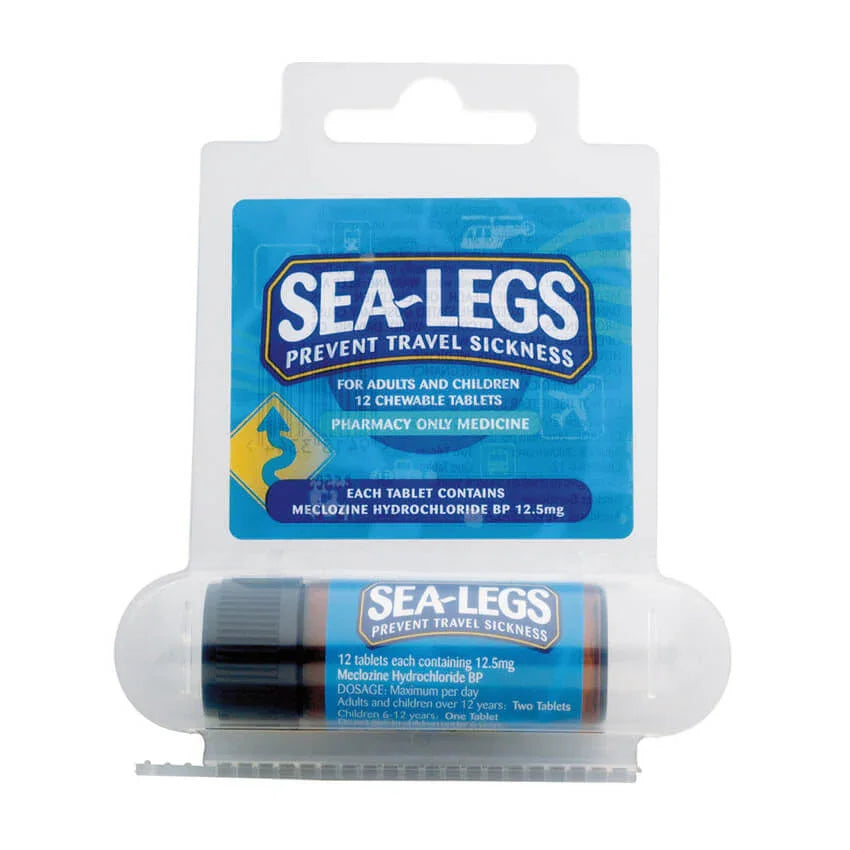 Sea-Legs travel sickness chewable tablets 12-pack for motion sickness prevention