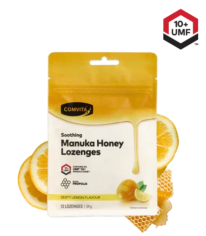 COMV Manuka Honey Loz Lemon 12pk