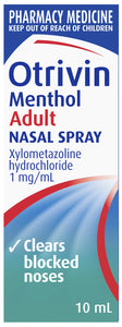 OTRIVIN Adult Menthol Nasal Spray 10ml