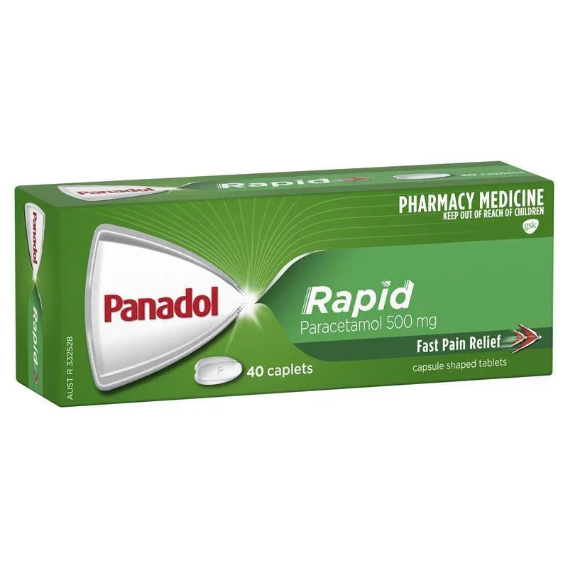Panadol Rapid 500mg 40 Caplets- Corner Pharmacy