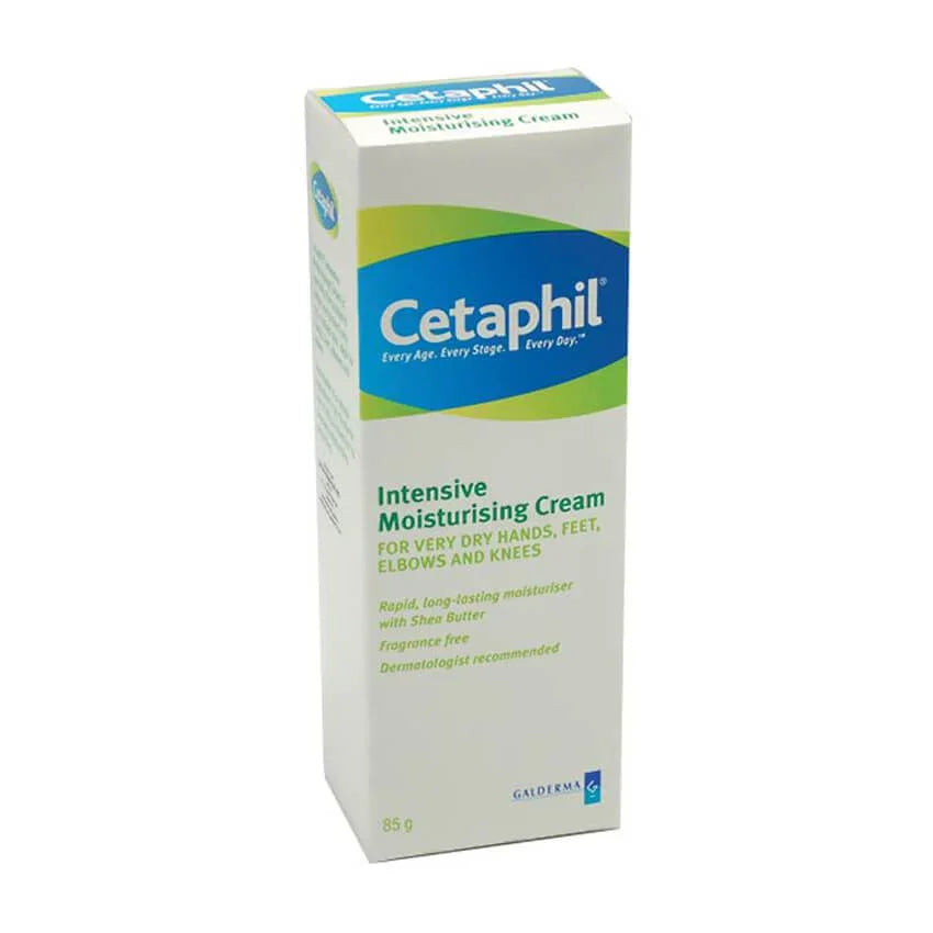 Cetaphil Intensive Moisturising Cream 85g box for very dry skin, visible front packaging