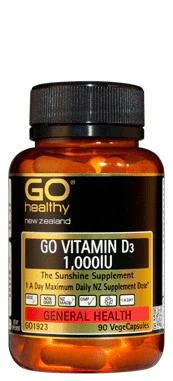 GO Healthy GO Vitamin D3 1,000 IU 90 Vege Capsules - Corner Pharmacy