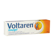Load image into Gallery viewer, Voltaren Emulgel 120g pain relief gel box with blue and orange design