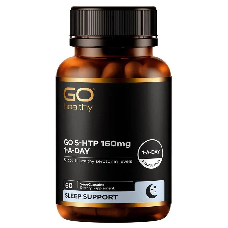GO Healthy 5HTP 160mg 60 Vegecaps Mood Sleep Support Corner Pharmacy NZ