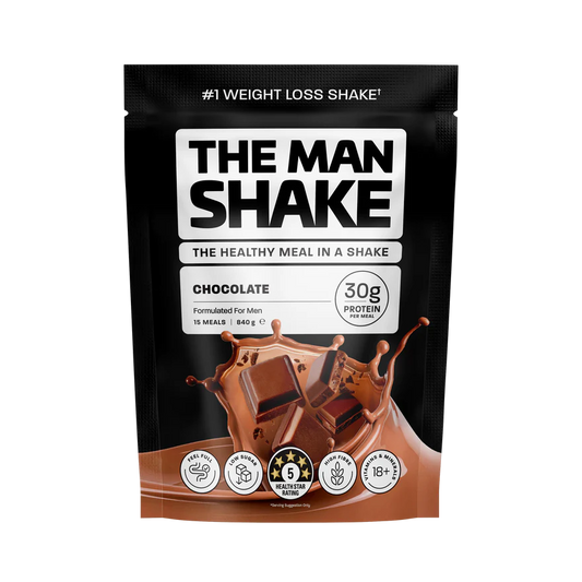 The Man Shake Chocolate 840g | High Protein Meal Replacement | 15 Servings