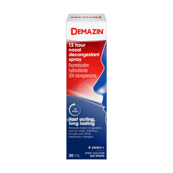 Demazin 12 Hour Nasal Decongestant Spray 20ml
