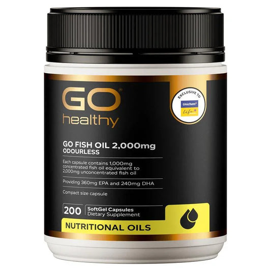 GO Fish Oil 2000mg Compact 200 Caps