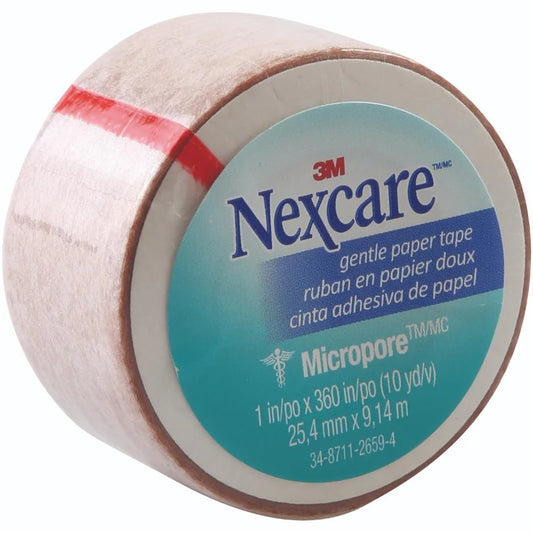 Nexcare Gentle Paper Tape White 25.4mm x 9.14m – Sensitive & Fragile Skin
