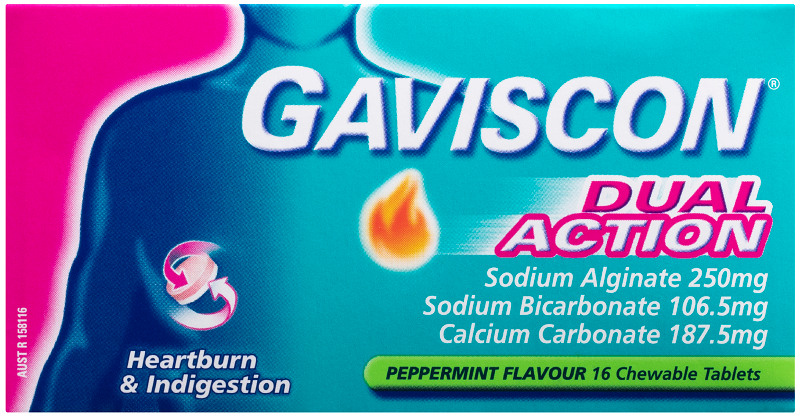 GAVISCON Dual Act. P/Mint Tabs 16s