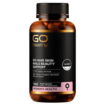 GO Hair Skin Nails Beauty Support VegeCapsules | 50s & 100s
