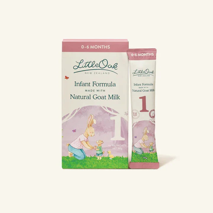 LittleOak Goat Milk Infant Formula Sachets 30g 6 Pack Travel Size NZ Made Corner Pharmacy