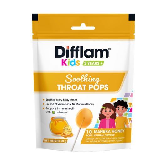 Difflam Kids Soothing Throat Pops Manuka Honey 10