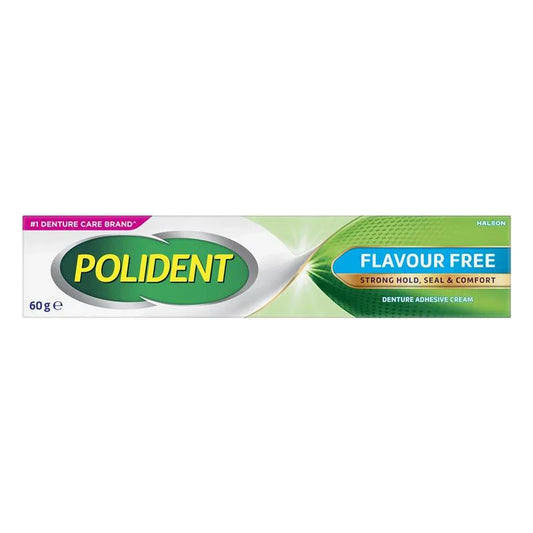 POLIDENT Flavour Free Denture Adhesive Cream 60g