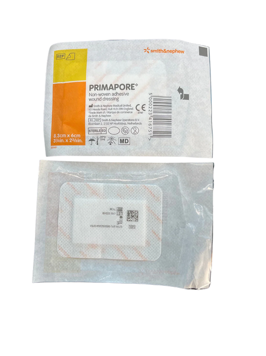 Primapore Adhesive Wound Dressing 8.3cmx6cm