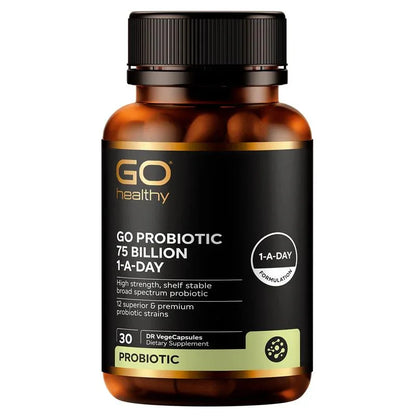 Go Healthy Go Probiotic 75 Billion 1-A-Day VegeCapsules 30s