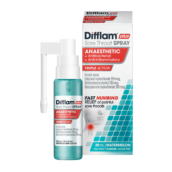 Difflam Plus Anaesthetic Sore Throat Spray 30ml