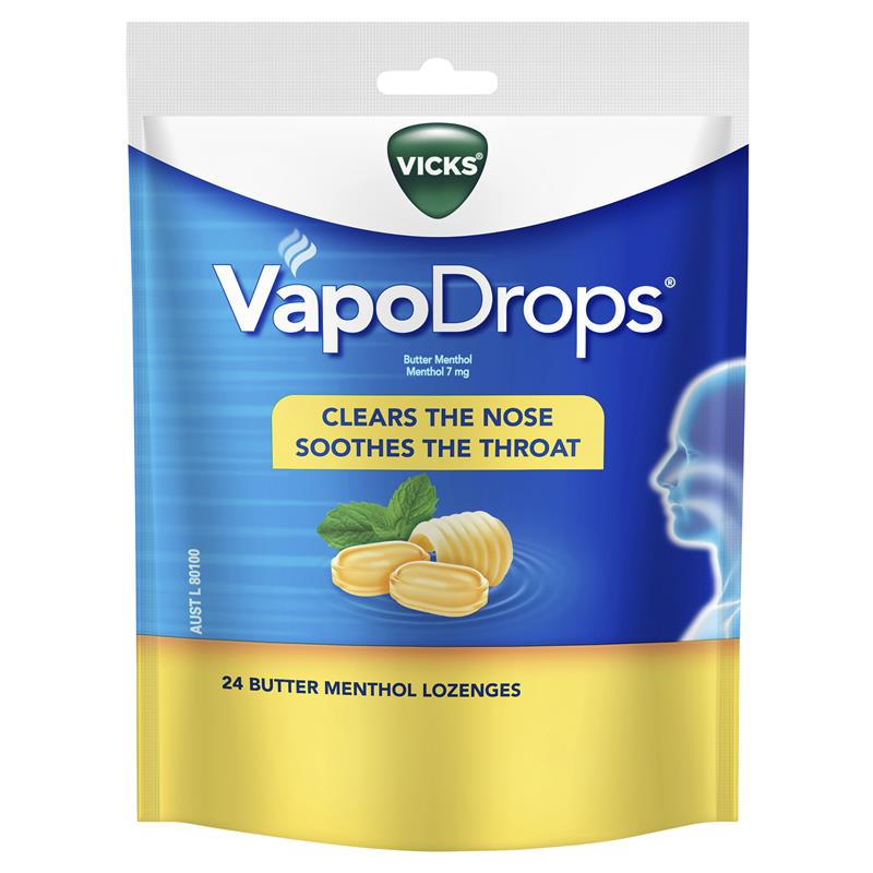 VICKS VapoDrops Butter Menthol 24s