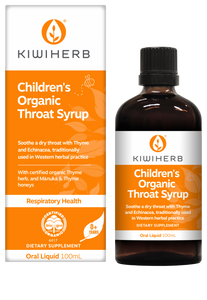 KIWIHERB Children's Organic Throat Syrup 100ml