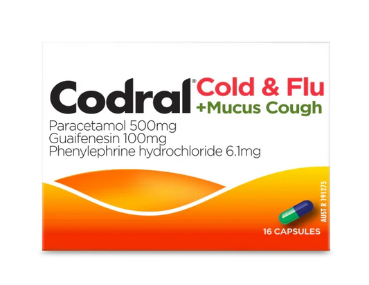 CODRAL Cold & Flu +Mucus Cough 16s