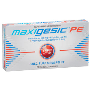 MAXIGESIC PE Cold Flu & Sinus Relief 20s