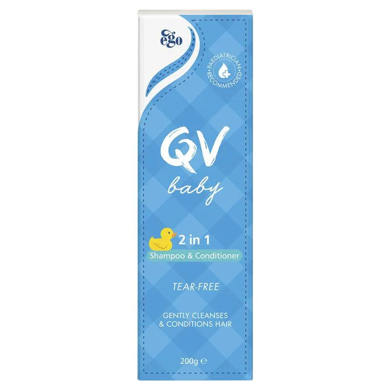 QV Baby 2 in 1 Shampoo Conditioner 200g Gentle Baby Hair Care Corner Pharmacy NZ