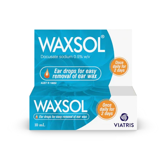 Waxsol Ear Drops | Ear Wax Removal | Docusate Sodium 0.5% | 2-Dose System
