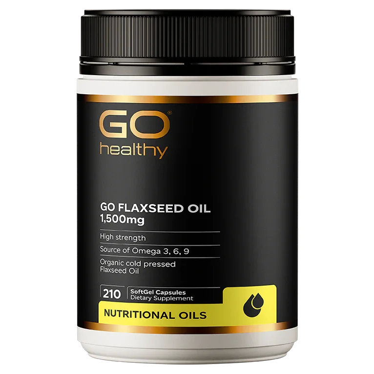 GO Flaxseed Oil 1,500mg  210 SoftGel Capsules
