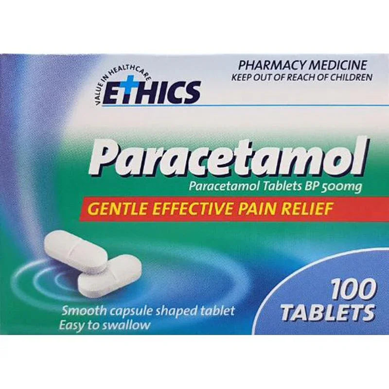 Ethics Paracetamol 500mg 100 Tablets Pain Fever Relief Corner Pharmacy NZ