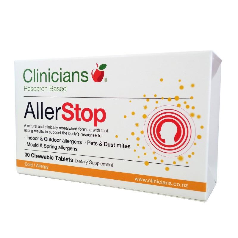 Clinicians AllerStop 30 Chewable Tablets Cold/ Allergy - Corner Pharmacy