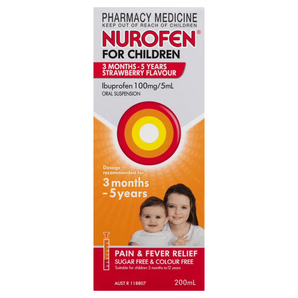 Nurofen Strawberry Flavour 200 ml - Corner Pharmacy
