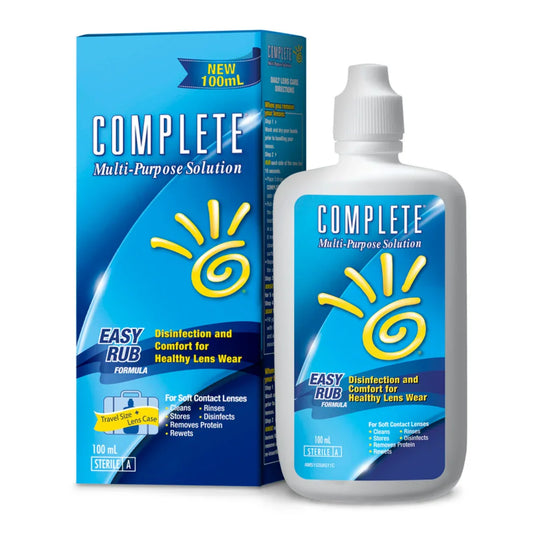 Complete Easy Rub Multi-Purpose Contact Lens Solution | 100ml & 2 x 240ml