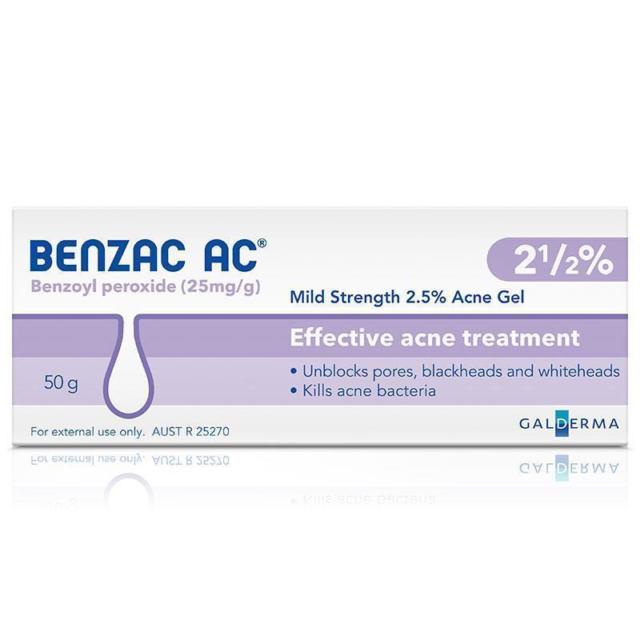 Benzac AC Water Based Acne Gel 2.5% 50g - Corner Pharmacy