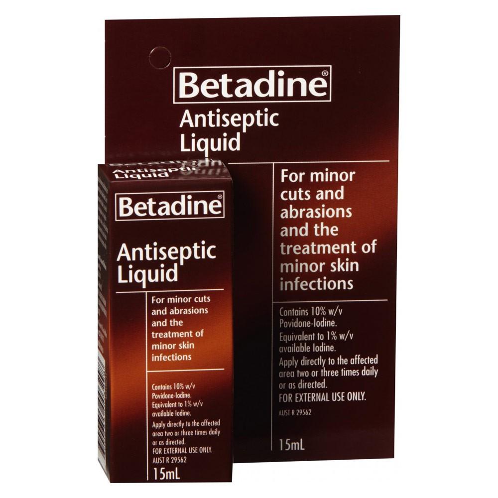 Betadine Antiseptic Liquid 15ml - Corner Pharmacy