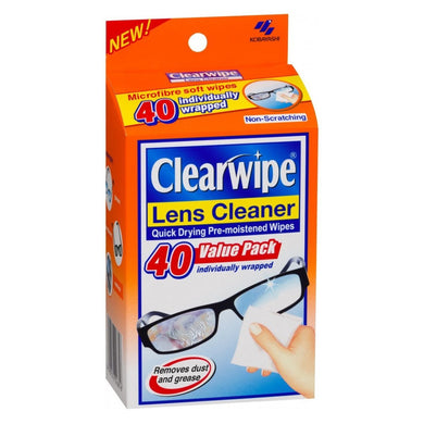 Clearwipe Lens Cleaner 40 Wipes - Corner Pharmacy