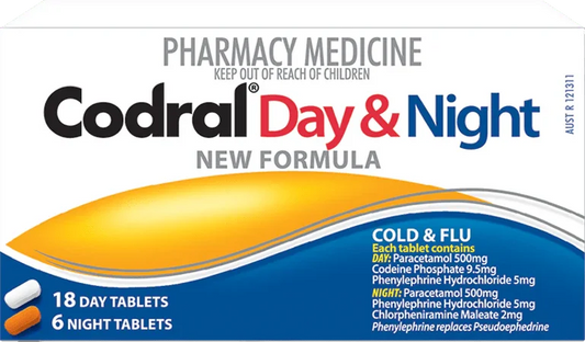 Day & Night New Formula Cold & Flu 18 Day Tablets 6 Night Tablets - Corner Pharmacy