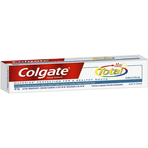 Colgate Fluoride Toothpaste Total 12 Hour Protection Original 45 g - Corner Pharmacy