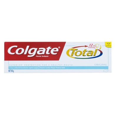Colgate Fluoride Toothpaste Total 12 Hour Protection Original 80 g - Corner Pharmacy
