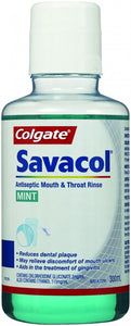 Colgate Savacol Antiseptic Mouth & Throat Rinse Mint 300 ml - Corner Pharmacy