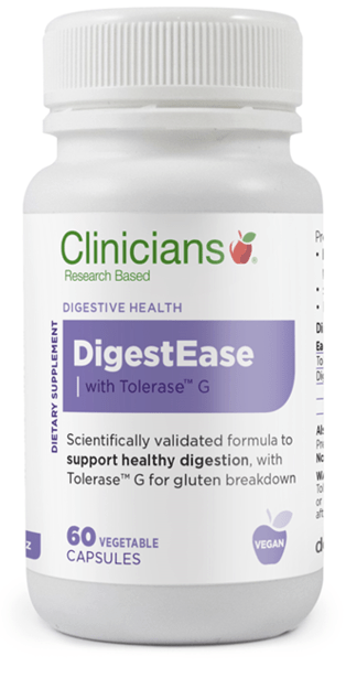 Clinicians DigestEase with Tolerase 60 caps - Corner Pharmacy