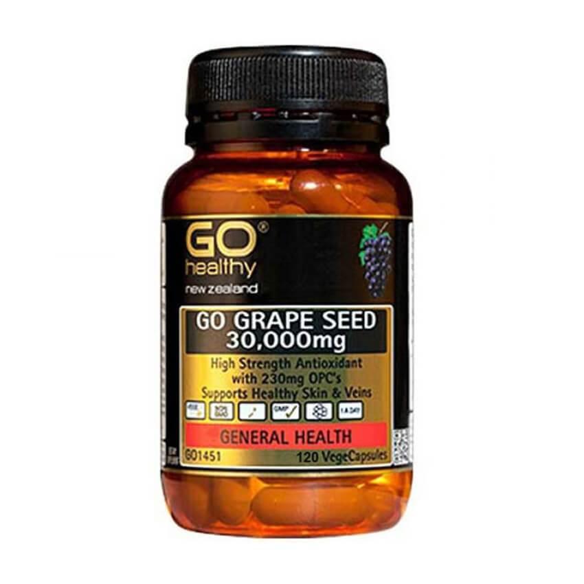 GO Healthy GO Grape Seed 60,000mg 120 Vegecaps - Corner Pharmacy