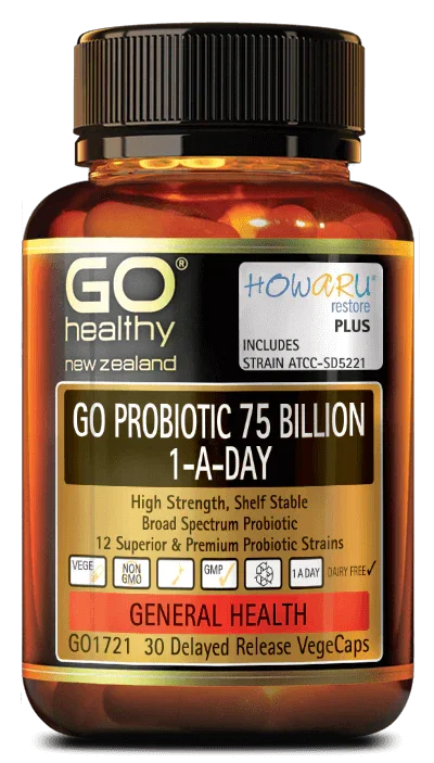 GO Healthy GO Probiotic 75 Billion 1-A-Day 30 Delayed Release Vege Caps - Corner Pharmacy