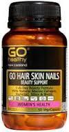 GO Healthy Hair Skin Nails beauty support supplement bottle, 50 capsules