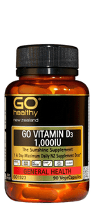 GO Healthy GO Vitamin D3 1,000 IU 90 Vege Capsules - Corner Pharmacy
