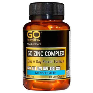 GO Healthy Go Zinc Complex 1-A-Day Potent Formula Men's Health 60 Vege Capsules - Corner Pharmacy