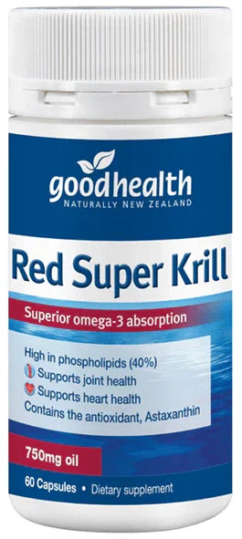 Good Health Red Super Krill 750mg 60 Capsules - Corner Pharmacy